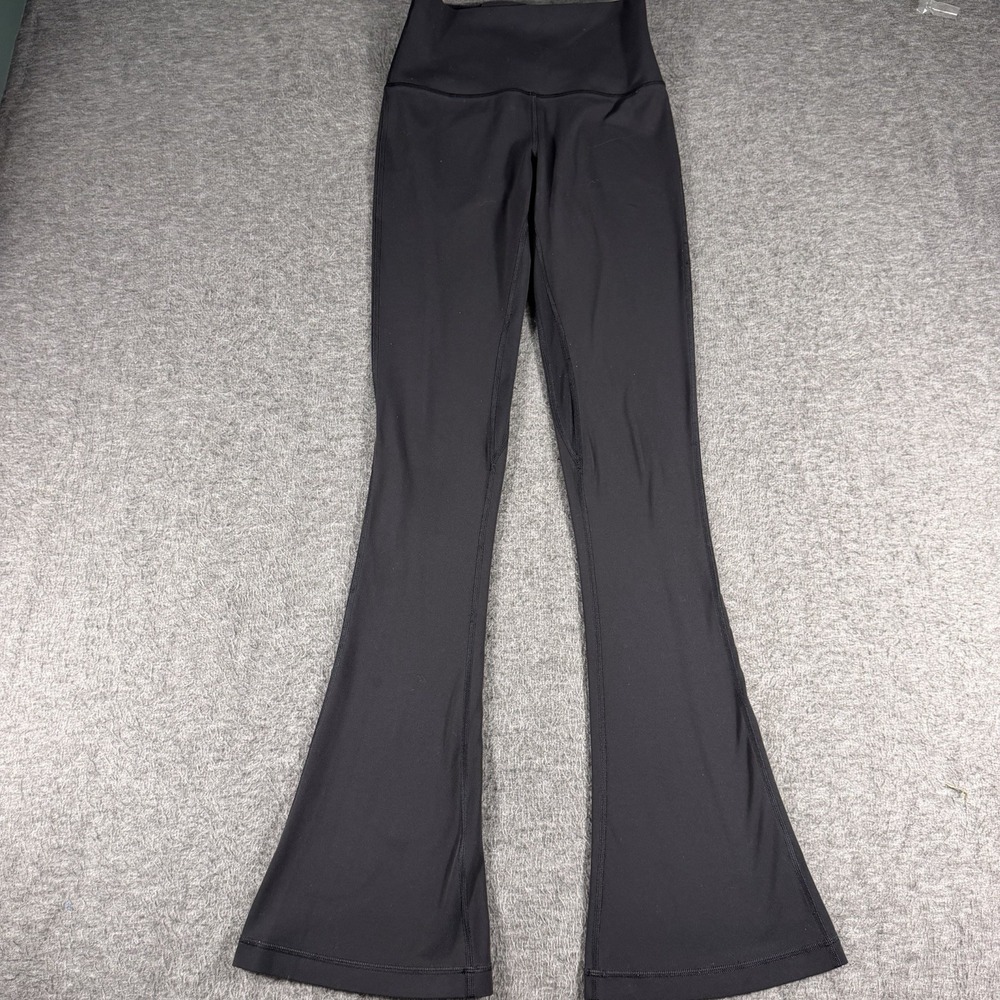 Lululemon Align High-Rise Mini Flare 32"Pant Women's 4 Black Nulu Fabric Preppy